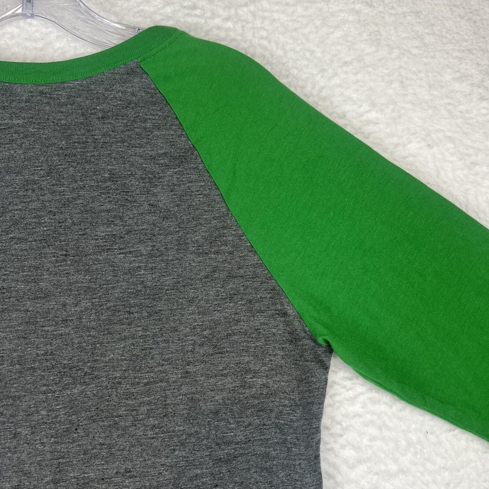 NWT‎ Nike Dri-Fit NCAA Oregon Ducks Green Gray 3/4 Sleeve Raglan Tee Women's M - Picture 10 of 16